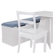 Linon Nova Wood Dining Nook Four Piece Set in White