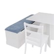 Linon Nova Wood Dining Nook Four Piece Set in White