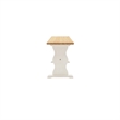 Linon Chelsea Wood Dining Bench in White and Natural