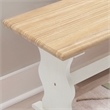 Linon Chelsea Wood Dining Bench in White and Natural