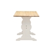 Linon Chelsea Wood Dining Table in White and Natural