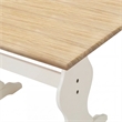 Linon Chelsea Wood Dining Table in White and Natural
