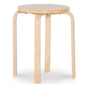 linon bentwood stool in natural (set of 4)