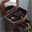 Linon Joelle Wood Jewelry Storage Armoire in Brown