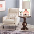 Linon Amelia Round Accent Table Pedestal Base 26.5