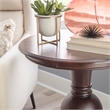 Linon Amelia Round Accent Table Pedestal Base 26.5