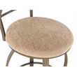 Linon Hamilton Metal Swivel Bar Stool Padded Beige Seat in Matte Pewter