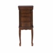 Linon Louis Philippe Jewelry Armoire 4 Drawers in Walnut Finished Wood