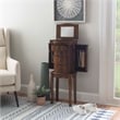 Linon Louis Philippe Jewelry Armoire 4 Drawers in Walnut Finished Wood