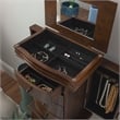 Linon Louis Philippe Jewelry Armoire 4 Drawers in Walnut Finished Wood