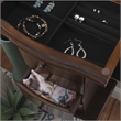 Linon Louis Philippe Jewelry Armoire 4 Drawers in Walnut Finished Wood