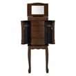 Linon Louis Philippe Jewelry Armoire 4 Drawers in Walnut Finished Wood