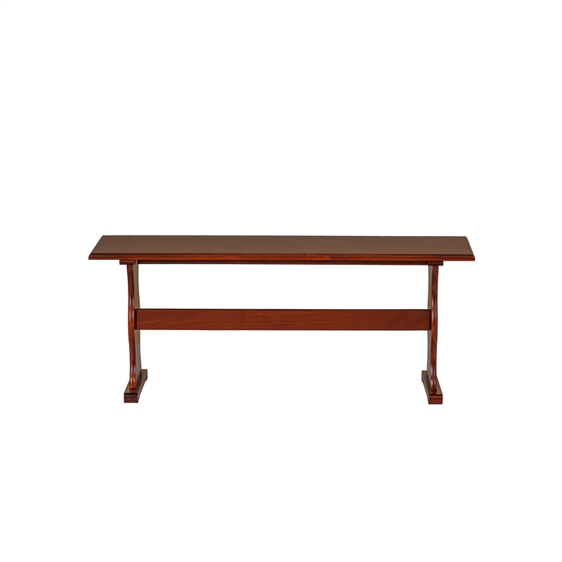 Linon Chelsea Wood Dining Nook Bench in Walnut
