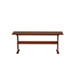 Linon Chelsea Dining Nook Bench in Walnut Stained Pine Wood