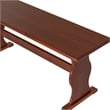 Linon Chelsea Dining Nook Bench in Walnut Stained Pine Wood