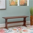 Linon Chelsea Dining Nook Bench in Walnut Stained Pine Wood