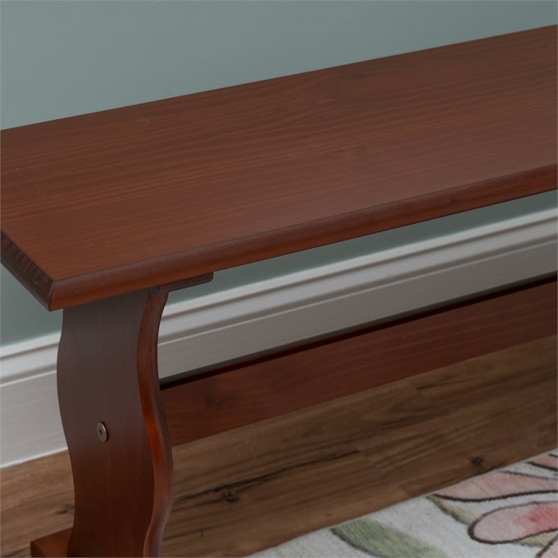 Linon Chelsea Wood Dining Nook Bench in Walnut