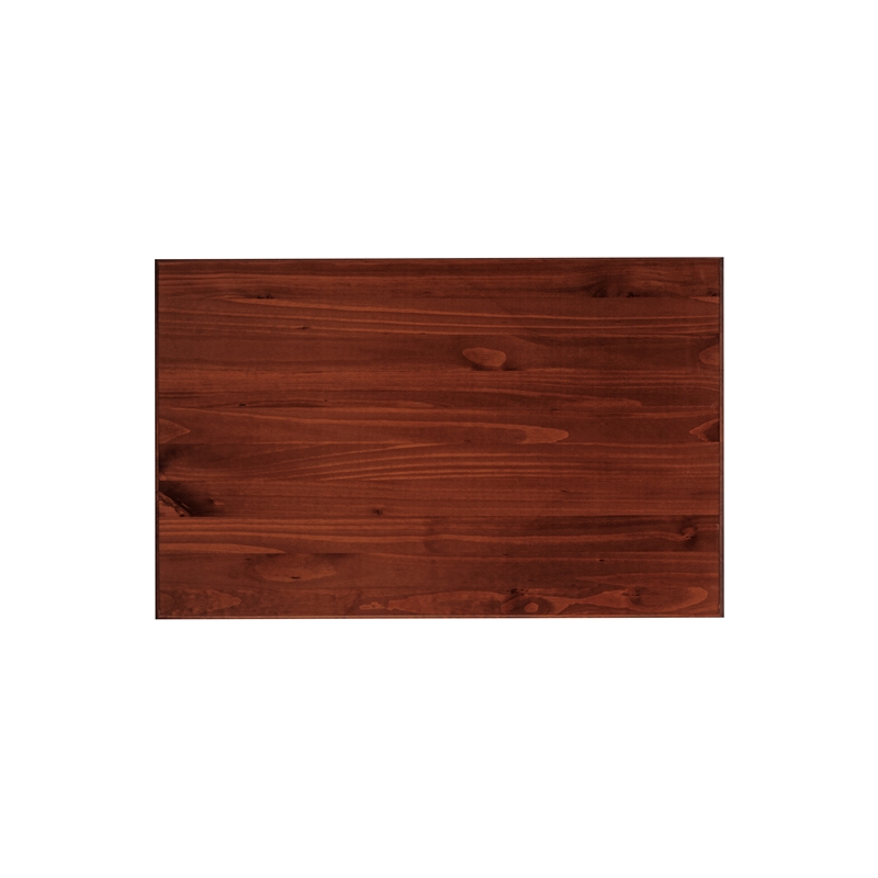 Linon Chelsea Solid Pine Dining Table in Rich Walnut Stain