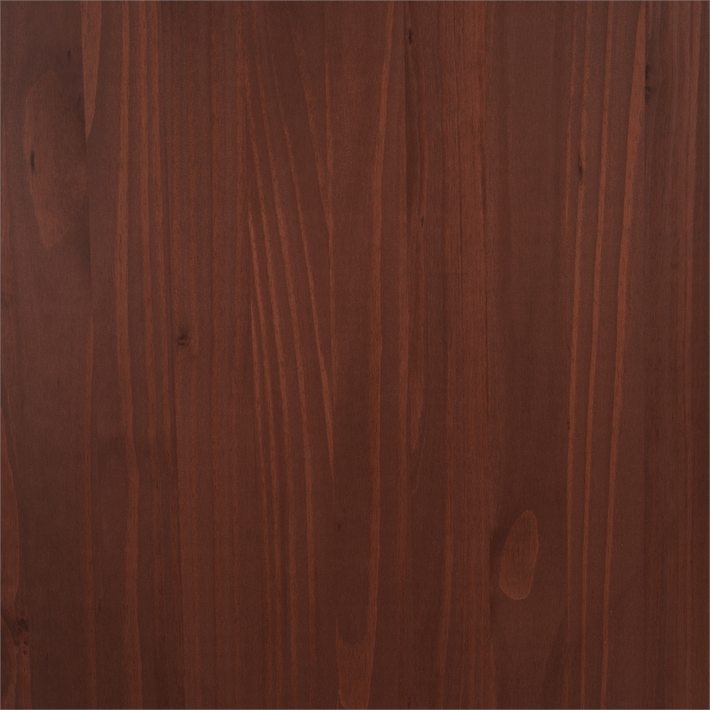 Linon Chelsea Solid Pine Dining Table in Rich Walnut Stain