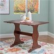 Linon Chelsea Solid Pine Dining Table in Rich Walnut Stain