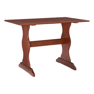 linon chelsea wood dining table in walnut