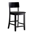 Linon Torino Wood Contemporary 25&quot Counter Stool in Black