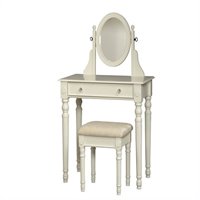 Linon Alexandria Wood Vanity Set In Silver 580435sil01u