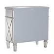 Linon Mason Mirrored Wood One Drawer Two Door Console Table in Gray