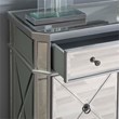 Linon Mason Mirrored Wood One Drawer Two Door Console Table in Gray