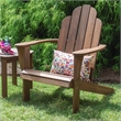 Linon Adirondack Sturdy Solid Acacia Wood Outdoor Chair in Acorn Brown Stain