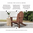 Linon Adirondack Sturdy Solid Acacia Wood Outdoor Chair in Acorn Brown Stain