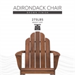 Linon Adirondack Sturdy Solid Acacia Wood Outdoor Chair in Acorn Brown Stain