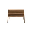 Linon Adirondack Outdoor Solid Sturdy Acacia Wood Ottoman in Acorn Brown Stain