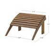 Linon Adirondack Outdoor Solid Sturdy Acacia Wood Ottoman in Acorn Brown Stain