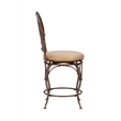Linon Baila Big & Tall Steel Counter Stool Scroll Back Swivel Padded Seat Bronze