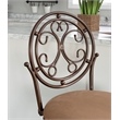 Linon Baila Big & Tall Steel Counter Stool Scroll Back Swivel Padded Seat Bronze