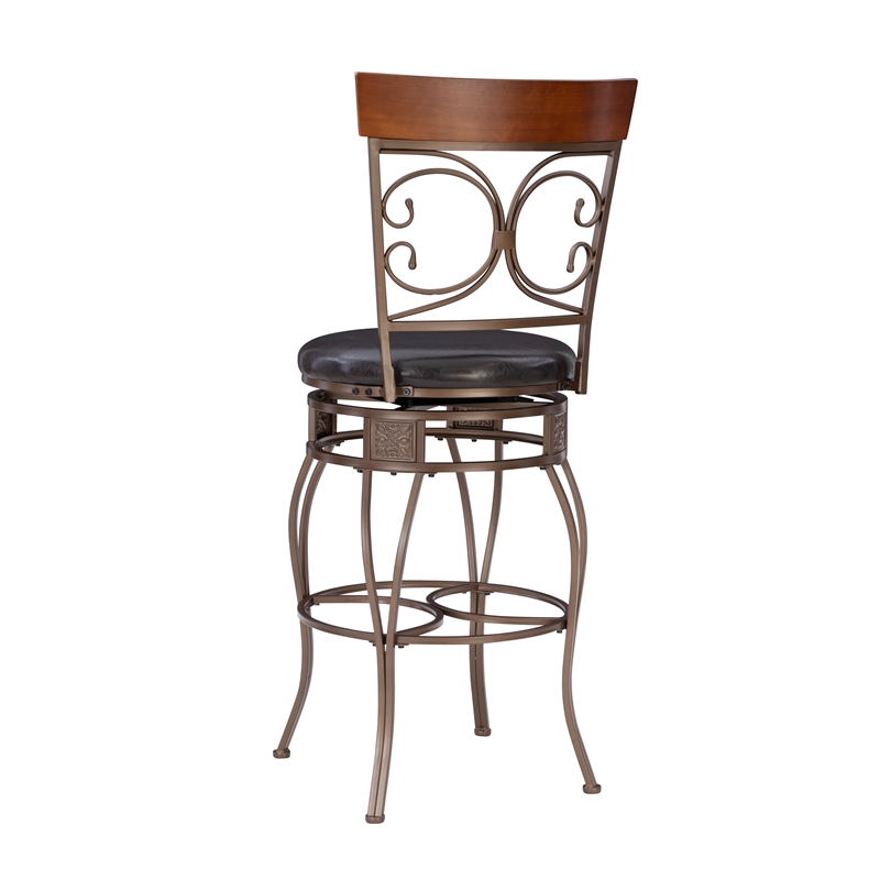 scroll back bar stool