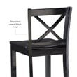 Linon X Back Wood Counter Stool 24
