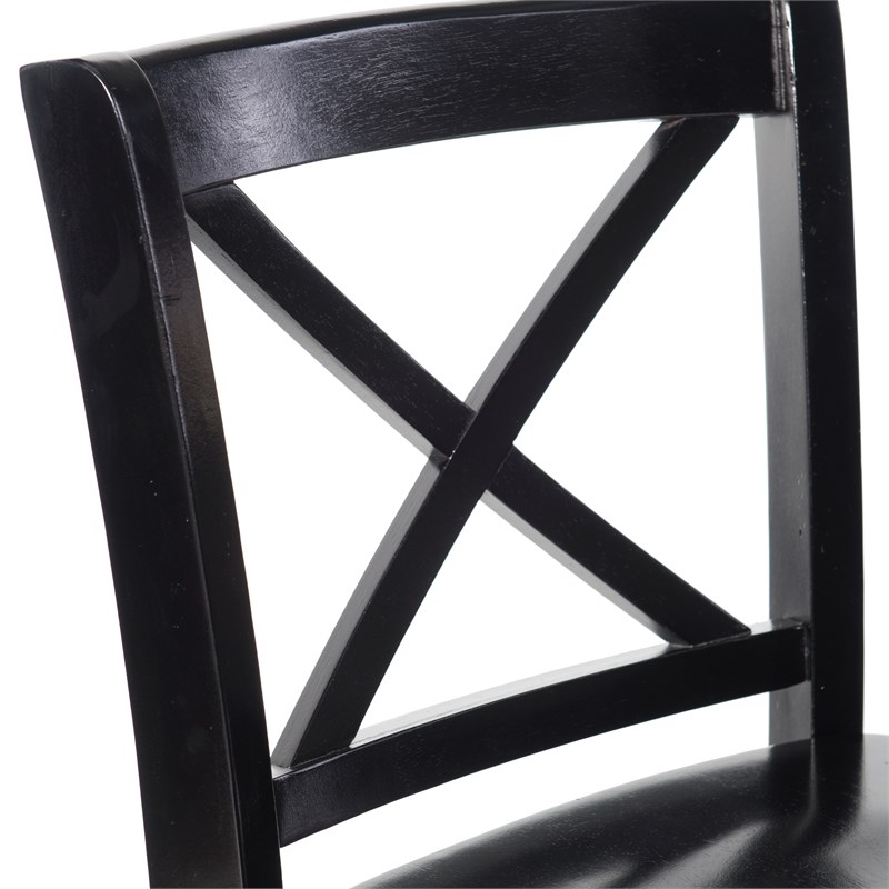Linon X Back Wood Counter Stool 24