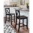 Linon X Back Wood Counter Stool 24