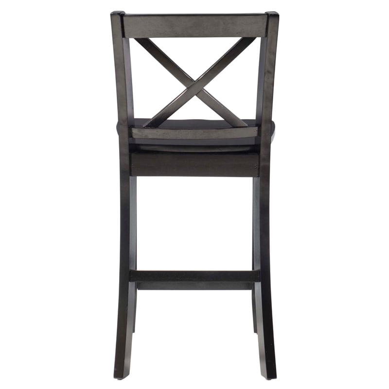 Linon X Back Wood Counter Stool 24
