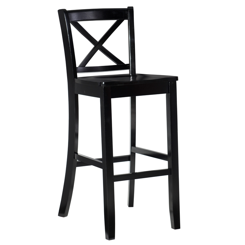 Linon X Back Wood 30 Bar Stool In, X Back Counter Stool Wood