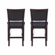 Linon Triena Set of 2 Folding Chairs Brown Faux Leather Back/Seat in Merlot Wood