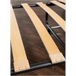Linon Roma Folding Bed Steel Frame Memory Foam Mattress Wood Slats in Blue
