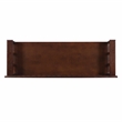 Linon Cynthia Wood Storage Bench FlipTop Slat Back & Side in Walnut Brown Finish