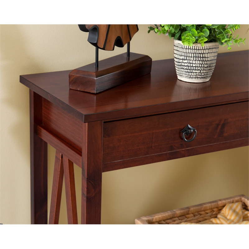 Linon Titian Wood Console Table in Brown 86152ATOB01KDU