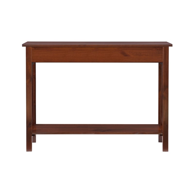 Linon Titian Wood One Drawer Console Table in Brown