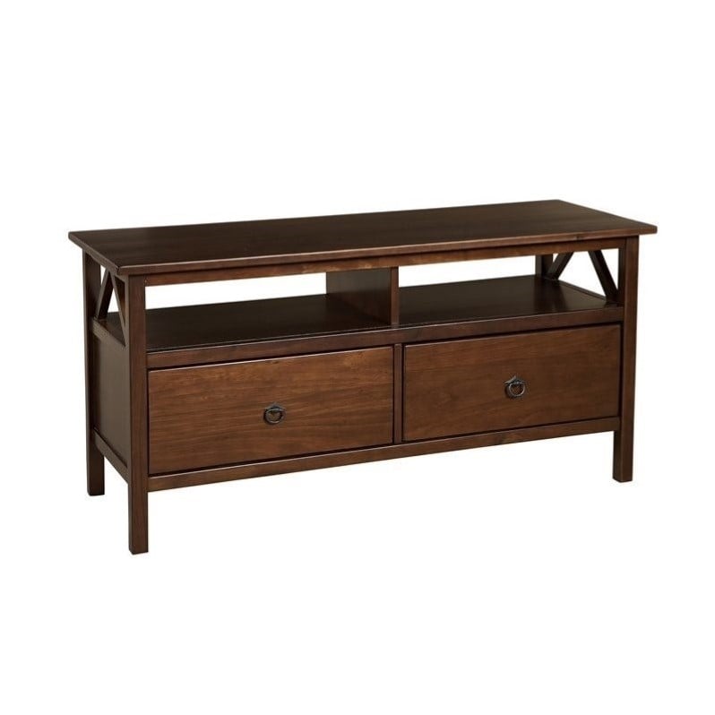 TV Stand in Antique Tobacco - 86158ATOB-01-KD-U