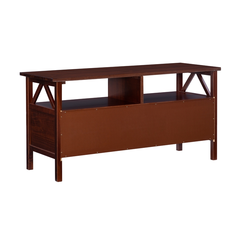 Linon Titian Wood TV Stand in Brown 86158ATOB01KDU