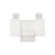 Linon Butterfly Vanity & Padded Stool Flip Up Mirror 2 Drawers in White Wood
